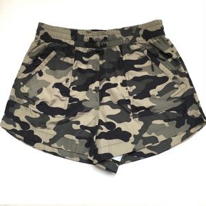 Zara Camo Print Athletic Shorts